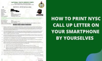 NYSC Call Up Letter 2026