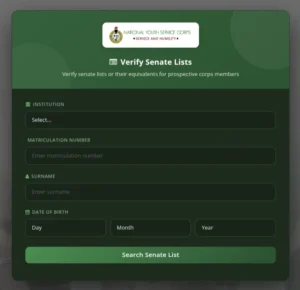 How to check for nysc senate list portal 2026
