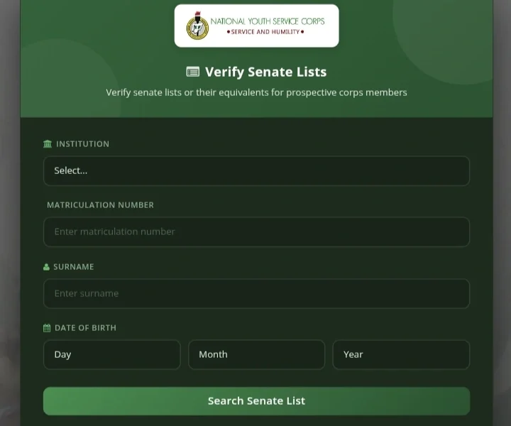 How to check for nysc senate list portal 2026